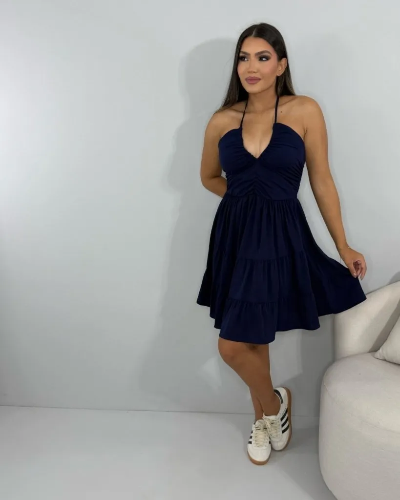 Vestido Sakura - Azul Marinho, foto 2