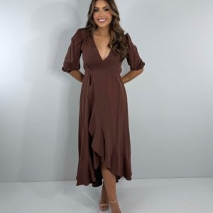 Vestido Berenice - Marrom - Image 1