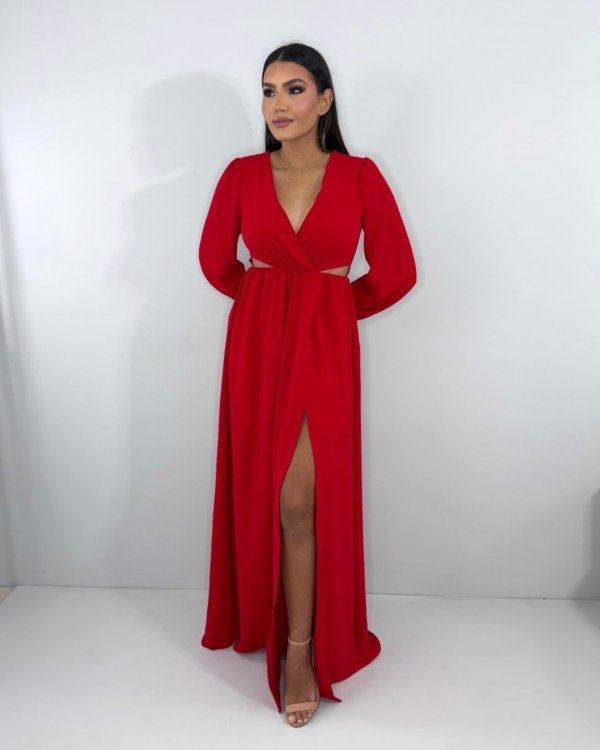 Vestido Magda - Vermelho - Imagem 3