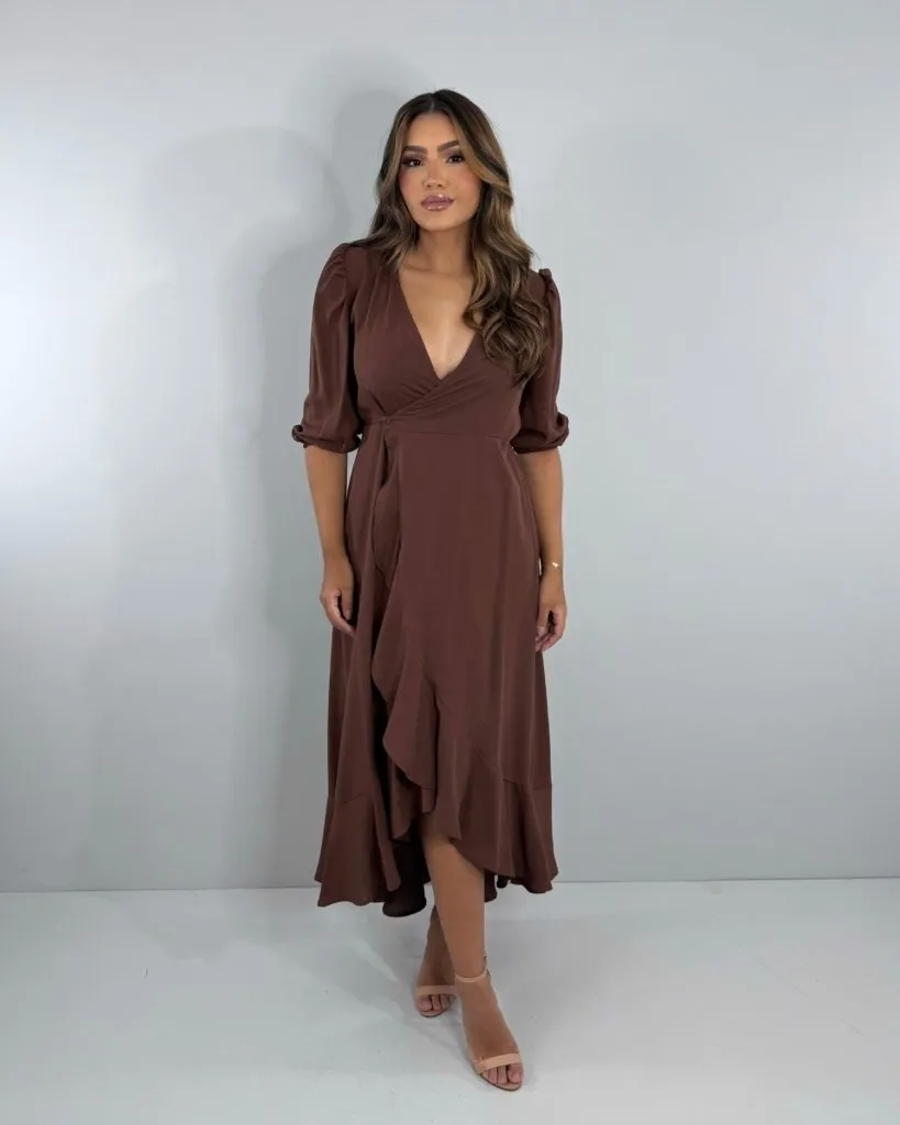 Vestido Berenice - Marrom, foto 3