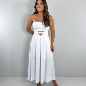 Vestido Maria Flor - Branco - Image 3