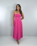 Vestido Maria Flor – Rosa Chiclete
