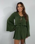 Vestido Glória – Verde Militar