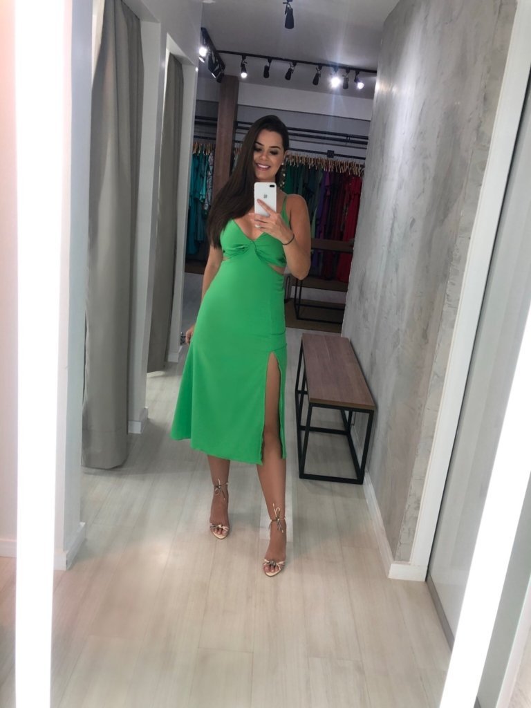 Vestido Lara - Verde Bandeira