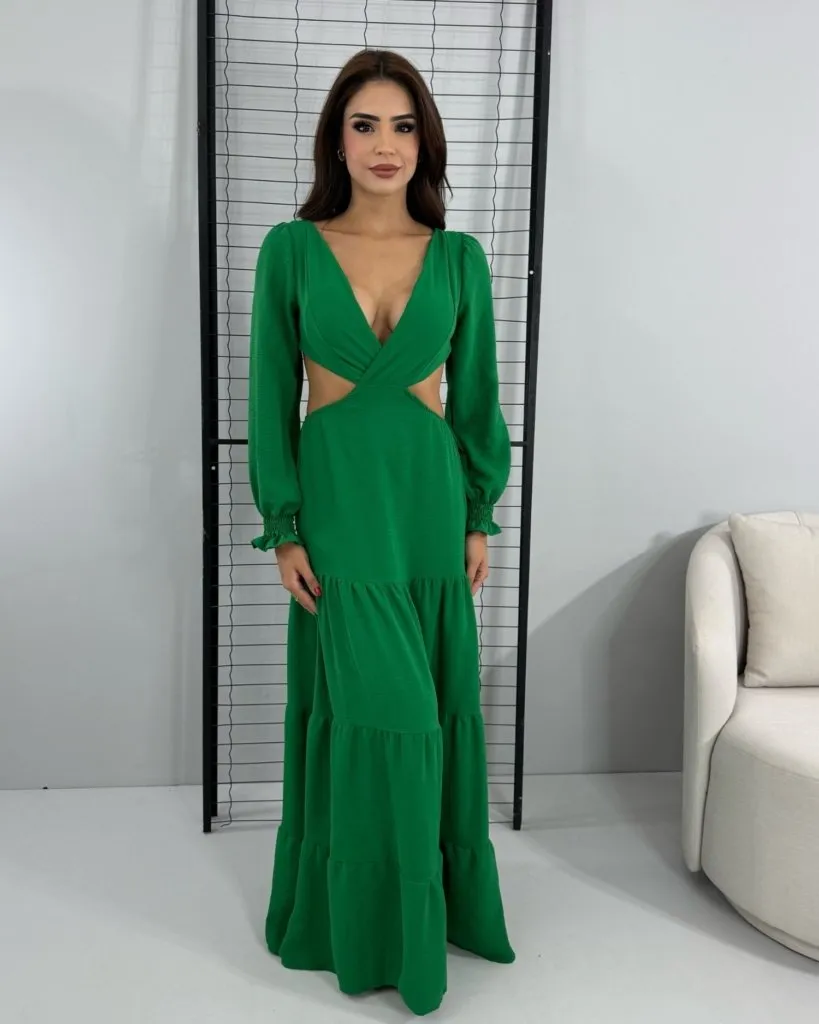 Vestido Rafaella - verde Bandeira