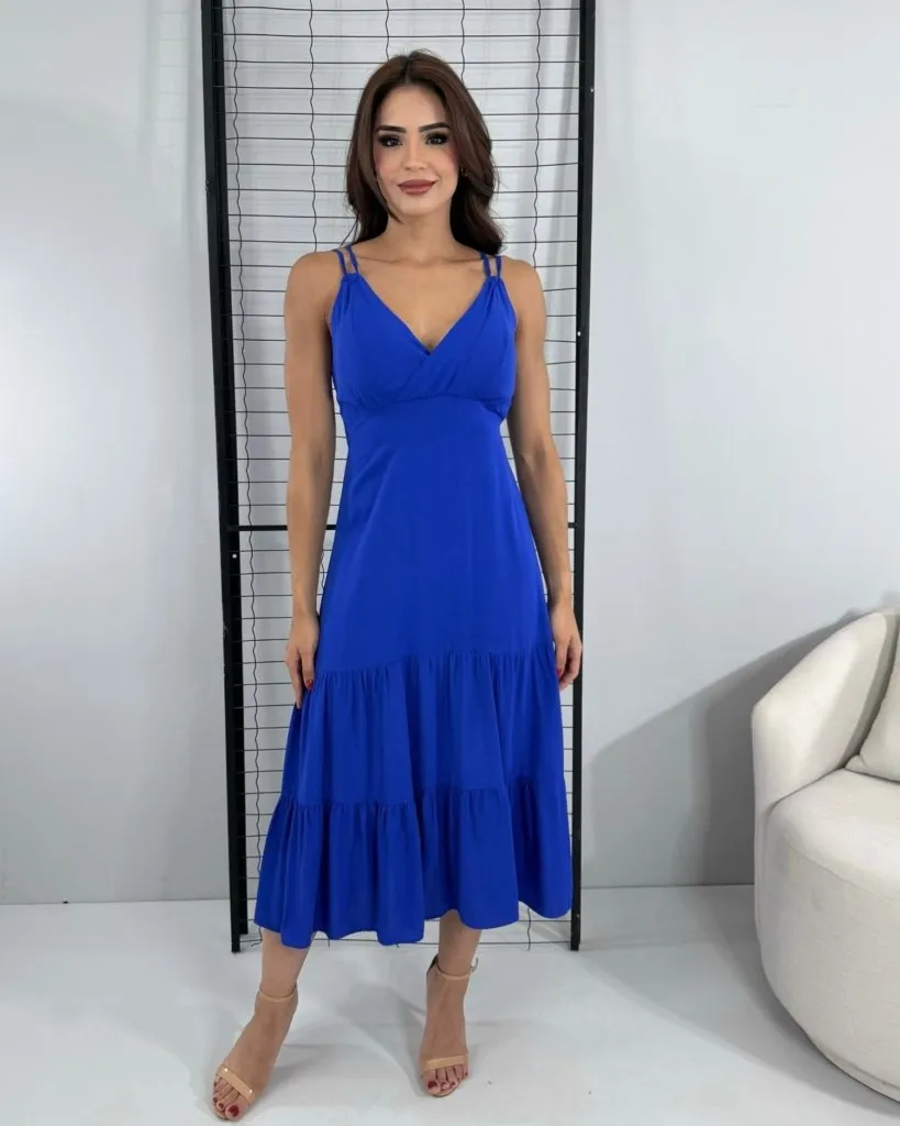 Vestido Madalena - Azul Royal, foto 4