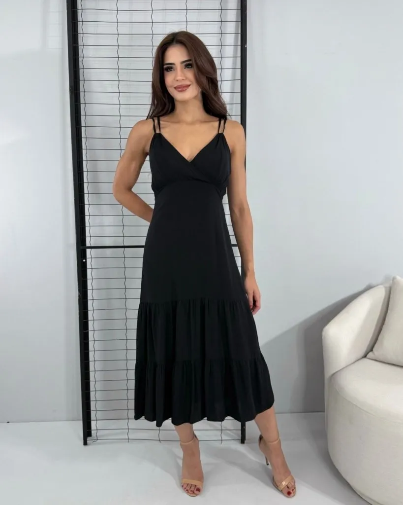 Vestido Madalena - Preto