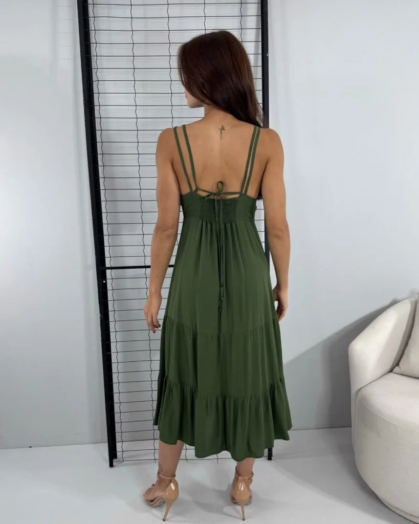 Vestido Madalena - Verde Militar, foto 2