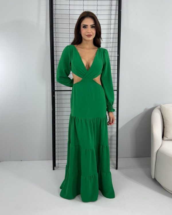 Vestido Rafaella - verde Bandeira