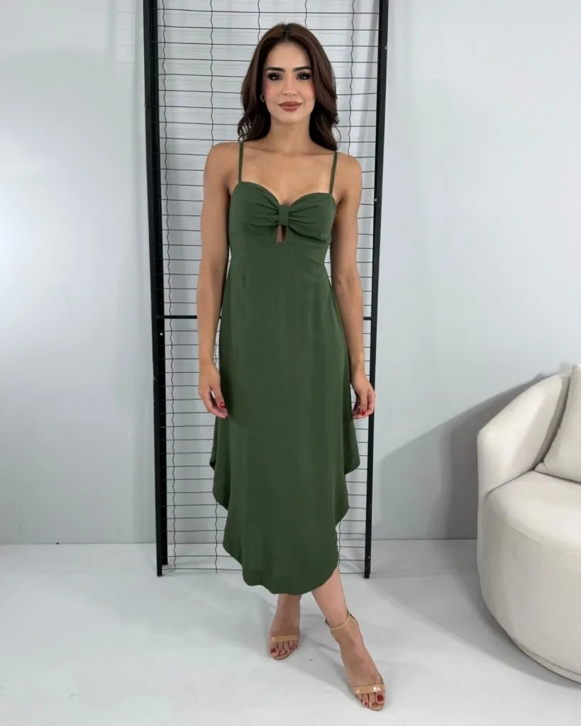 Vestido Agnes - Verde Militar