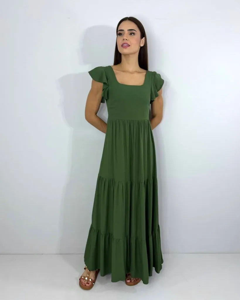 Vestido Tita - Verde Militar