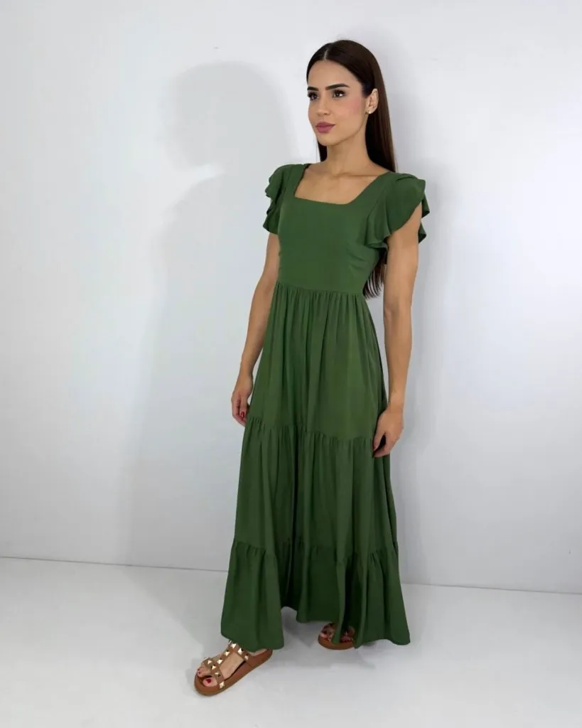 Vestido Tita - Verde Militar