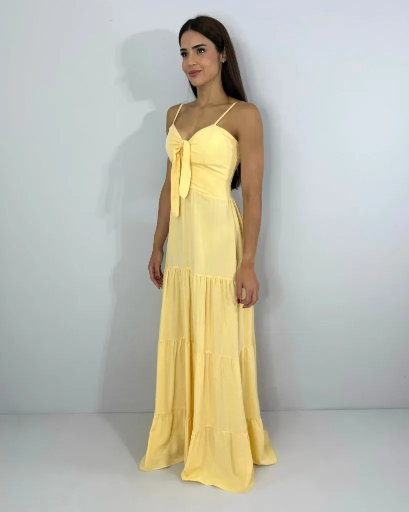 Vestido Camila - Amarelo Claro