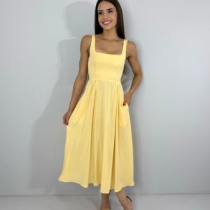 Vestido Samanta - Amarelo Claro - Image 2