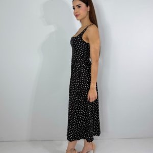 Vestido Samanta - Poá Fundo Preto - Image 3