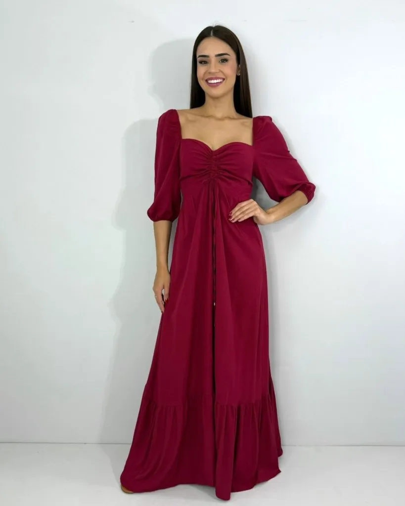 Vestido Tauane - Marsala