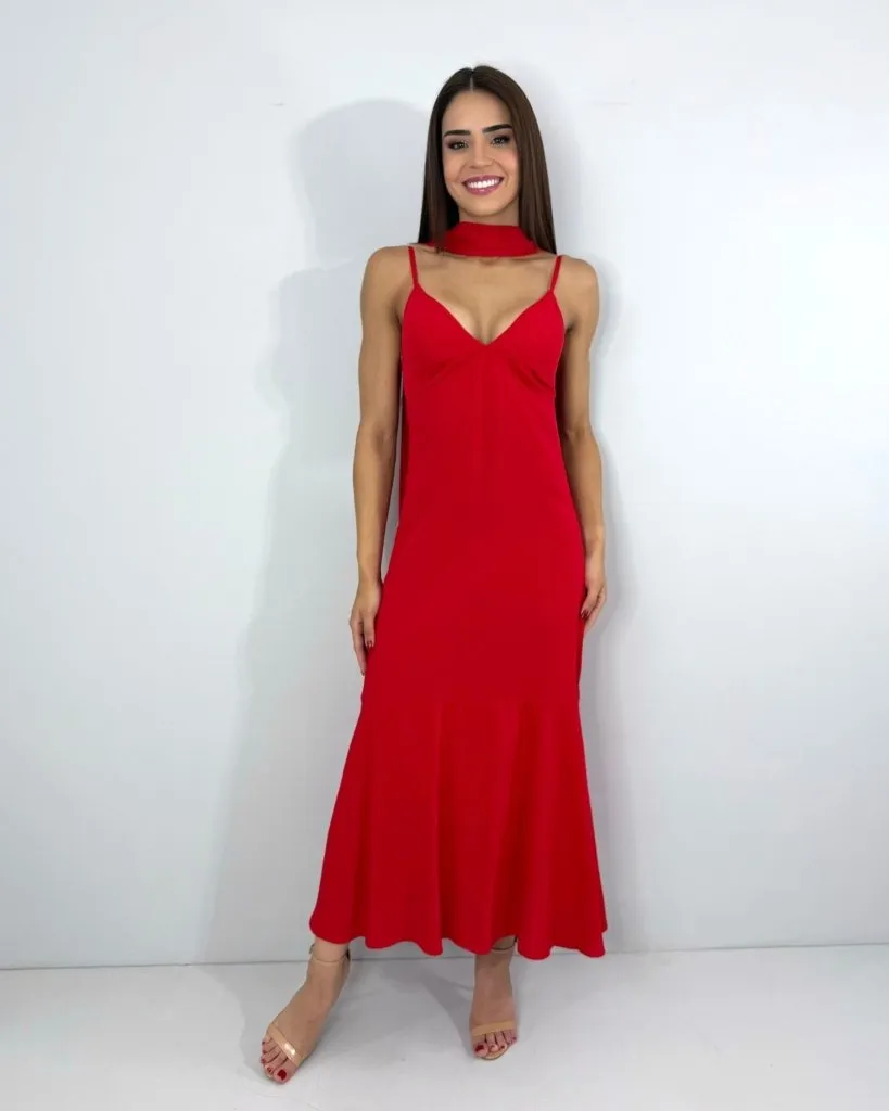 Vestido Carmem - Vermelho