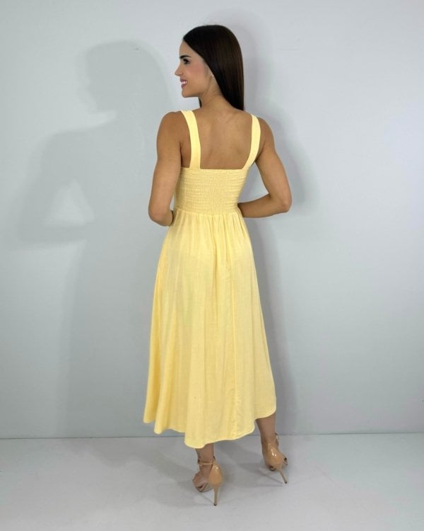 Vestido Samanta - Amarelo Claro