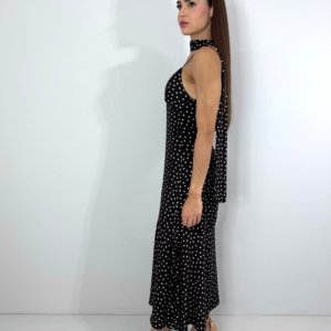 Vestido Carmem - Poá Fundo Preto - Image 2