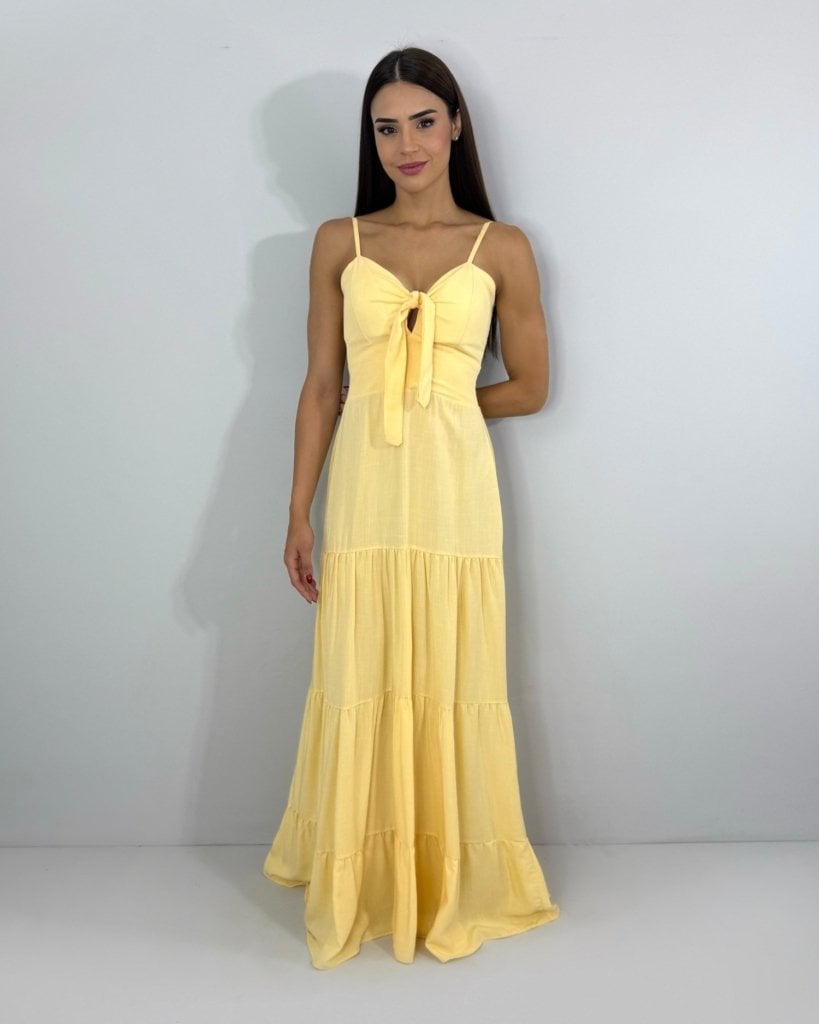Vestido Camila - Amarelo Claro