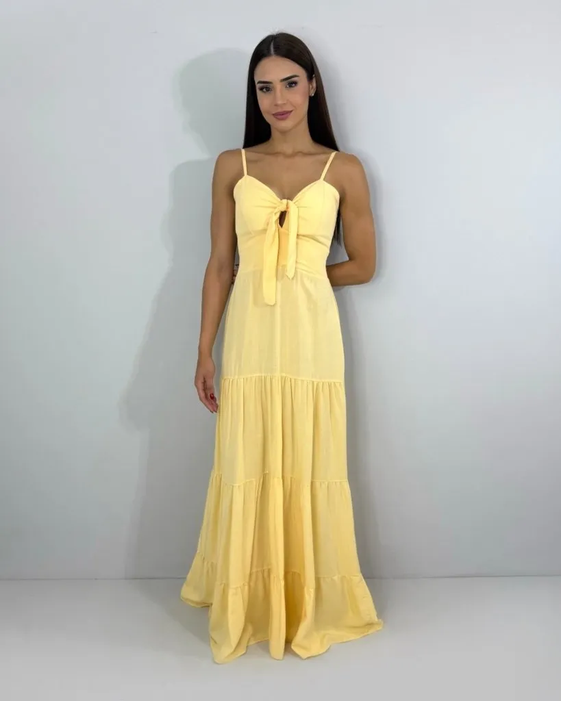 Vestido Camila - Amarelo Claro