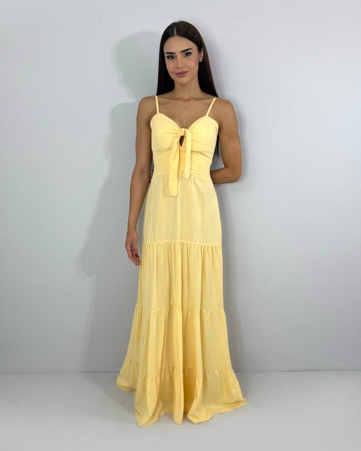 Vestido Camila - Amarelo Claro - Image 1