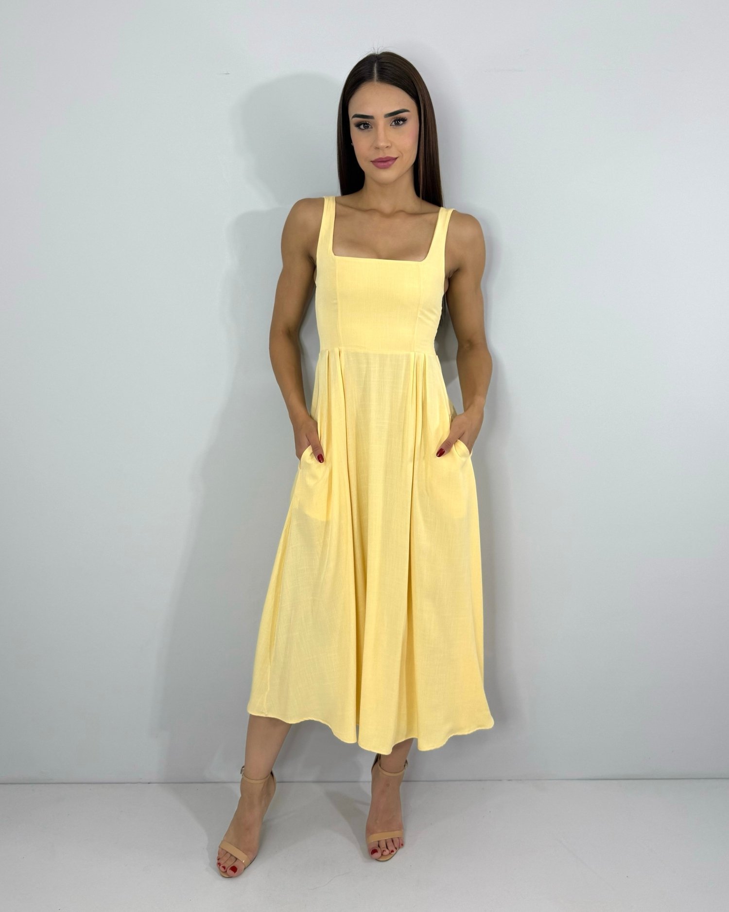 Vestido Samanta - Amarelo Claro - Image 3