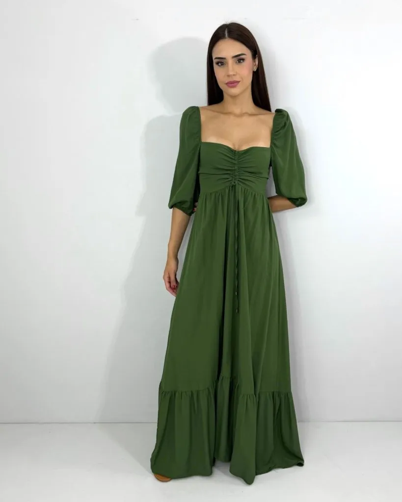 Vestido Tauane - Verde Militar