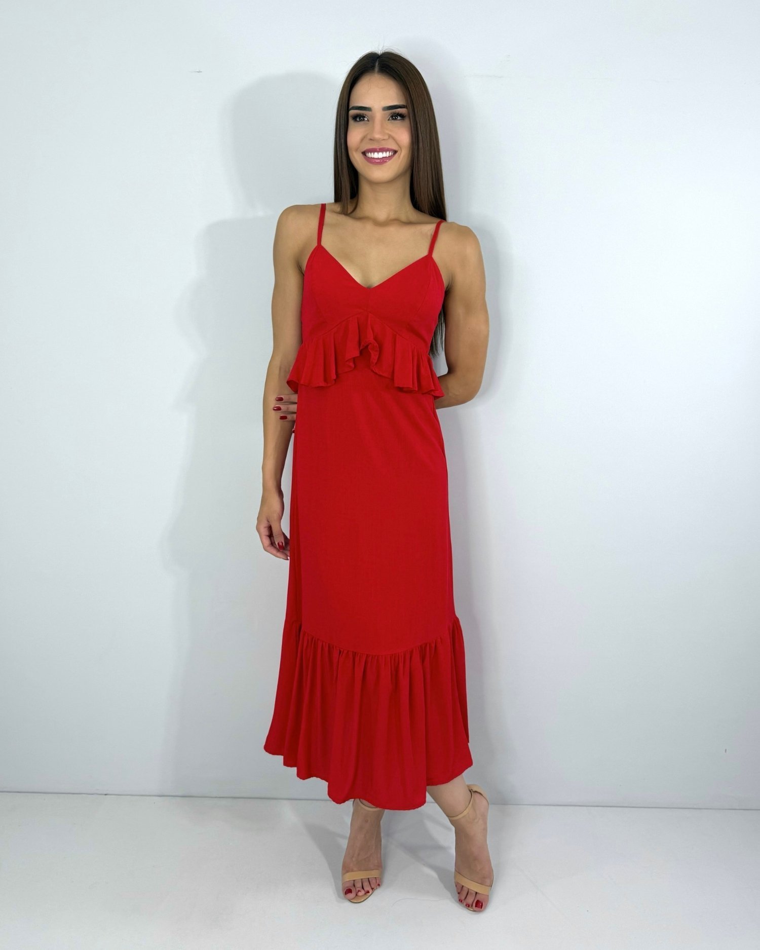 Vestido Maggie - Vermelho - Image 1