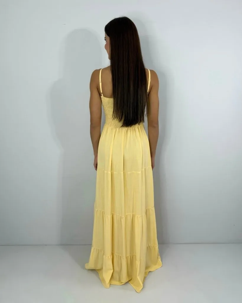 Vestido Camila - Amarelo Claro