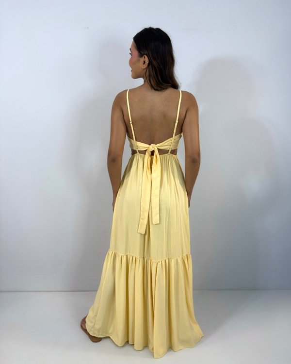 Vestido Poliana - Amarelo Claro