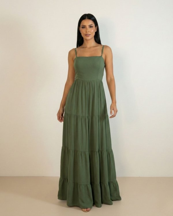Vestido Miriam - Verde Militar