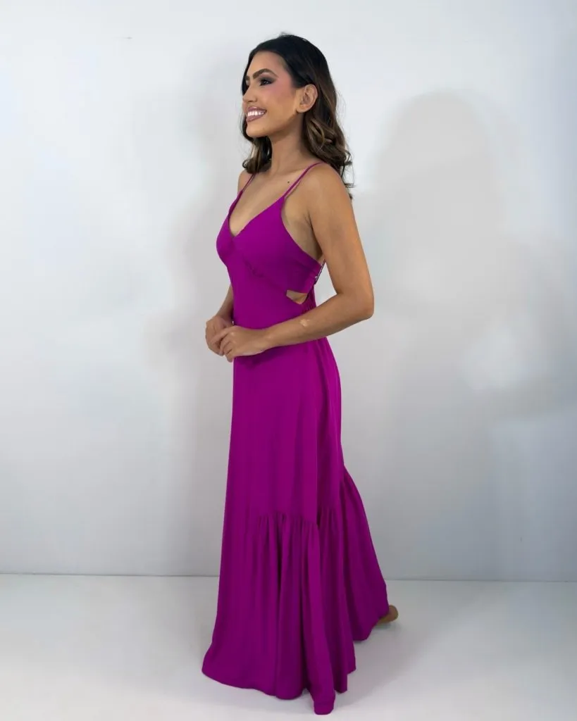Vestido Poliana - Fúcsia
