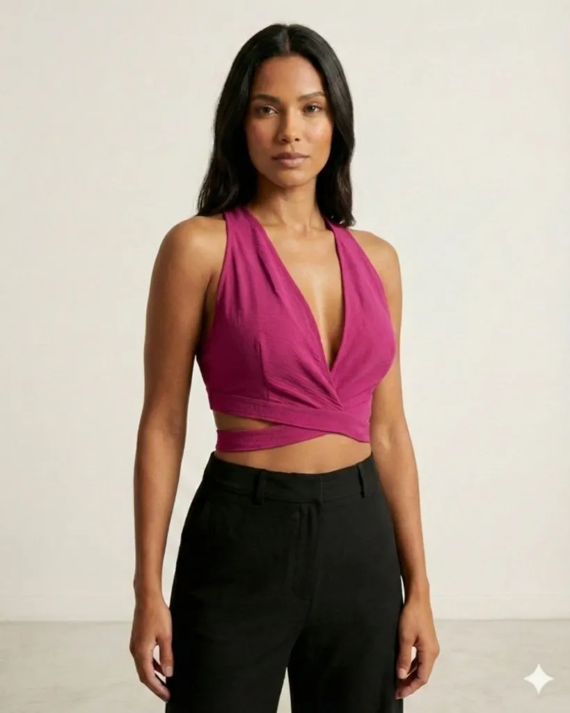 Cropped Jane - Fúcsia, foto 3