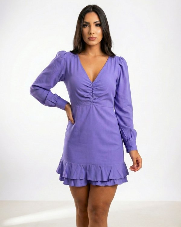 Macaquinho Tamires - Lilás Escuro