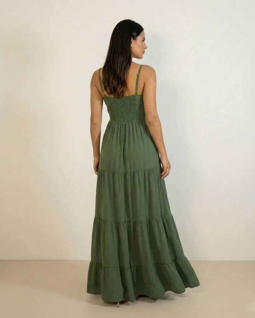 Vestido Miriam - Verde Militar