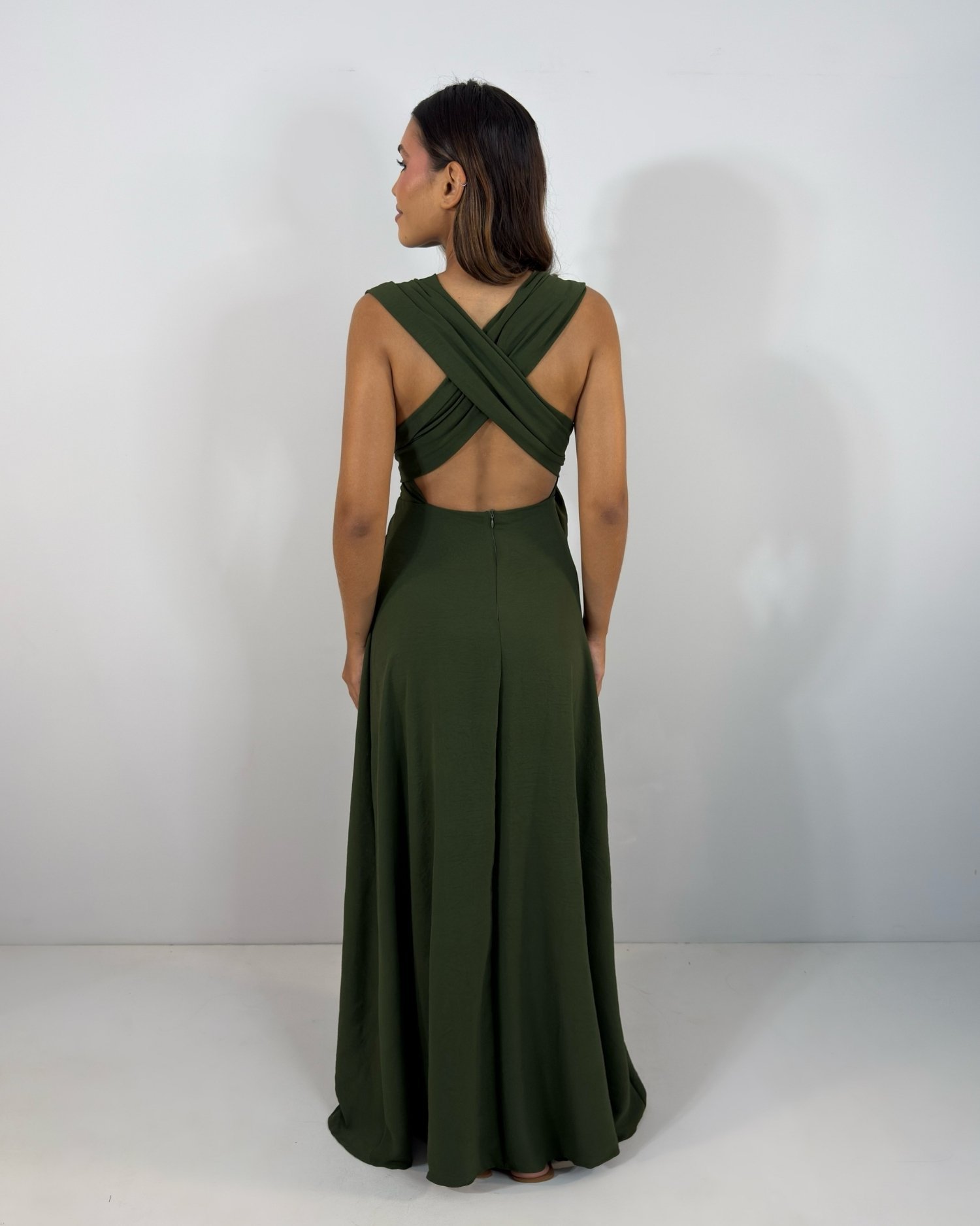 Vestido Multiformas Zoe - Verde Militar - Image 3
