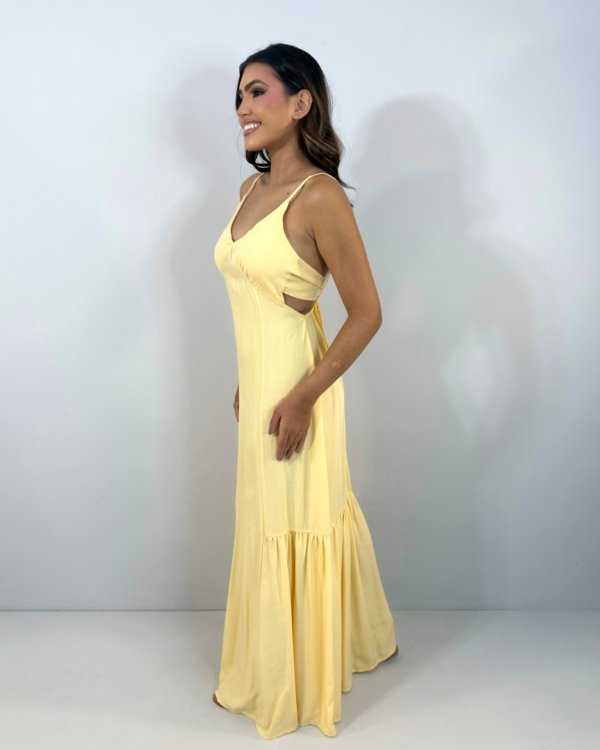 Vestido Poliana - Amarelo Claro