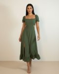 Vestido Jasmin – Verde Militar