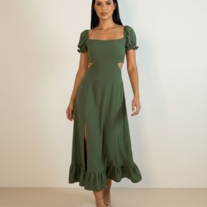 Vestido Jasmin - Verde Militar - Image 1