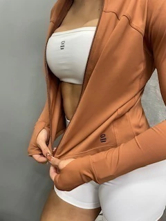 Jaqueta Fitness Marrom