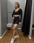 Cropped Manga Longa Preto