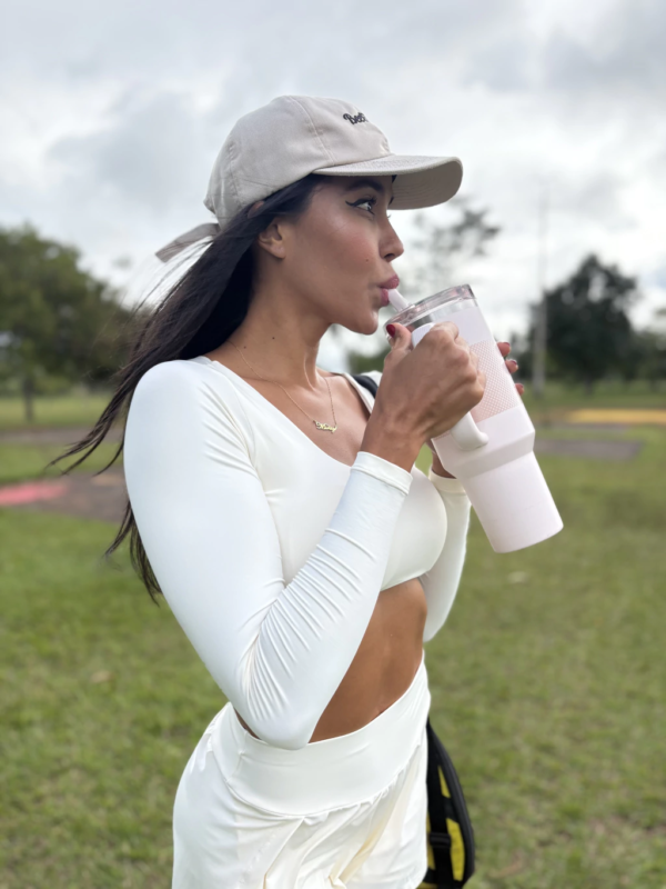 Cropped Manga Longa Botanic Folhagem