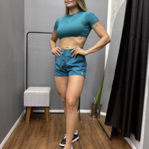 Cropped Manga Curta Esmeralda - Image 1