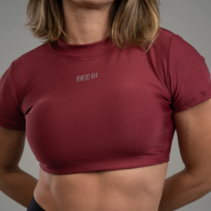 Cropped Manga Curta Vinho - Image 3