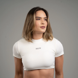 Cropped Manga Curta Off White - Image 2