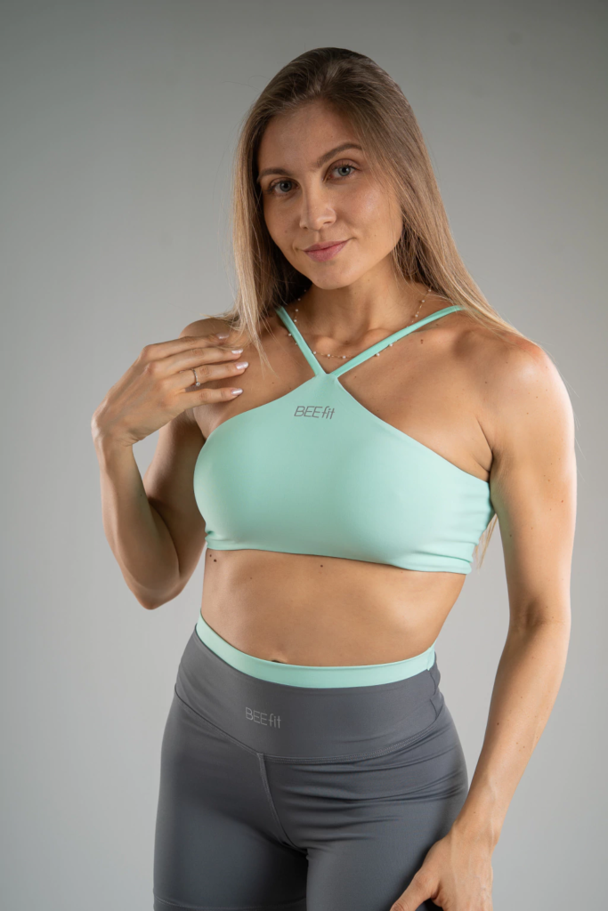 Short Cinza Com Verde Água