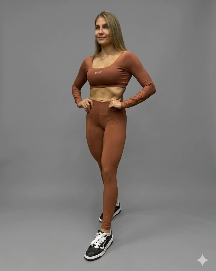 Cropped Manga Longa Cocoa