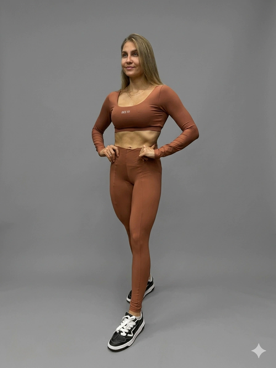 Cropped Manga Longa Cocoa - Image 1