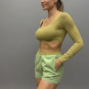 Cropped Manga Longa Botanic Folhagem - Image 1